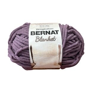 Bernat Blanket Yarn Shadow Purple Super Bulky 6 Chenille 8.2oz Partial Skein